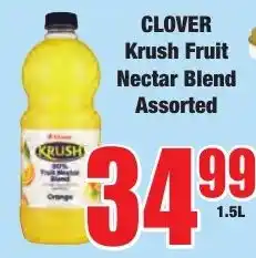 Boxer Superstores CLOVER Krush Fruit Nectar Blend Assorted offer