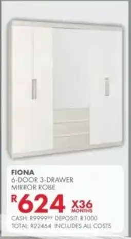 Beares Fiona 6-door 3-drawer mirror robe offer