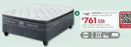 Beares Fortuna memory pocket spring bed set offer