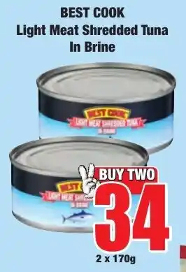 Boxer Superstores BEST COOK Light Meat Shredded Tuna In Brine offer