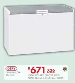 Beares Defy chest freezer offer