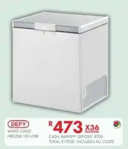 Beares Defy white chest freezer offer