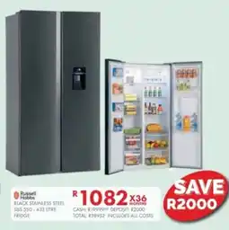 Beares Russell hobbs black stainless steel fridge offer