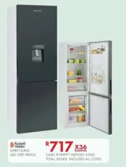 Beares Russell Hobbs Dark Glass Fridge offer