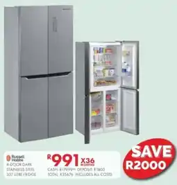 Beares Russell Hobbs 4-Door Dark Stainless Steel Fridge offer