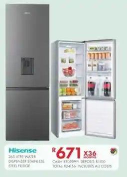 Beares Hisense water dispenser stainless steel fridge offer