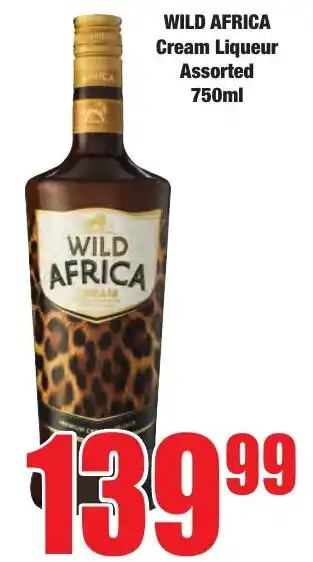 Boxer Superstores WILD AFRICA Cream Liqueur Assorted offer