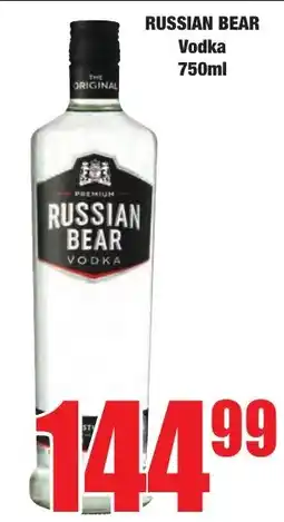 Boxer Superstores Russian Bear Vodka offer