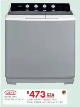 Beares Defy twin tub metallic offer