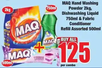 Boxer Superstores MAQ Hand Washing Powder, Dishwashing Liquid & Fabric Conditioner Refill Assorted offer