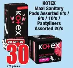 Boxer Superstores Kotex Maxi Sanitary Pads Assorted offer