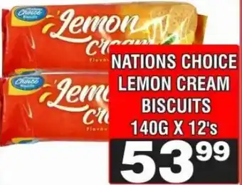 Advance Cash n Carry Nations Choice Lemon Cream Biscuits offer