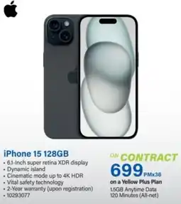 Incredible Connection iPhone 15 128GB offer