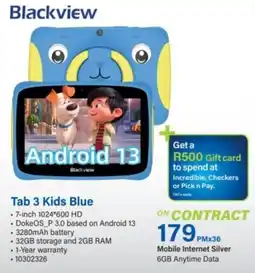 Incredible Connection Blackview Tab 3 Kids Blue offer