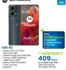 Incredible Connection motorola moto g 85 5g offer