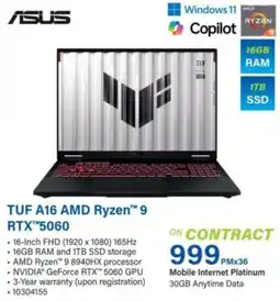 Incredible Connection TUF A16 AMD Ryzen 9 RTX 5060 offer