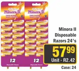 J&E Cash and Carry Gillette Minora II Disposable Razors offer