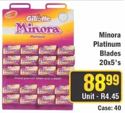 J&E Cash and Carry Gillette Minora Platinum Blades offer
