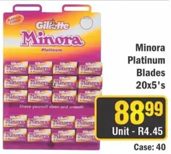 J&E Cash and Carry Gillette Minora Platinum Blades offer