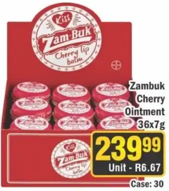 J&E Cash and Carry Zambuk Cherry Lip balm offer