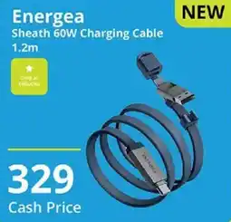 Cellucity Energea Sheath 60W Charging Cable offer