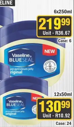 J&E Cash and Carry Vaseline BLUESEAL pure petroleum jelly original offer