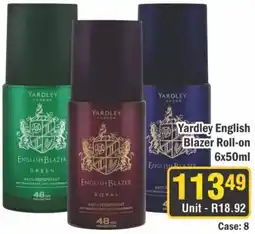 J&E Cash and Carry Yardley English Blazer Roll-on offer