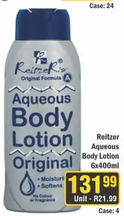 J&E Cash and Carry Reitzer's Aqueous Body Lotion Original offer