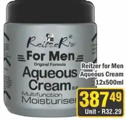 J&E Cash and Carry Reitzer For Men Aqueous Cream offer