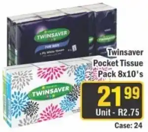 J&E Cash and Carry Twinsaver Pocket Tissue offer