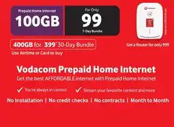 Cellucity Vodacom Prepaid Home Internet offer