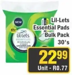 J&E Cash and Carry Lil-Lets Essential Pads offer