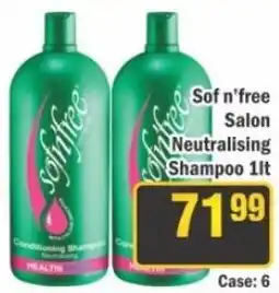 J&E Cash and Carry Sof n'free Salon Neutralising Shampoo offer