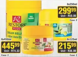 J&E Cash and Carry RESTORE PLUS NO-LYE CREAM RELAXER offer