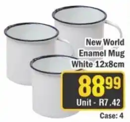 J&E Cash and Carry New World Enamel Mug White offer
