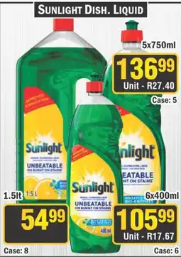 J&E Cash and Carry Sunlight Dish. Liquid offer
