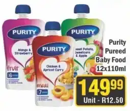 J&E Cash and Carry Purity Pureed Baby Food offer