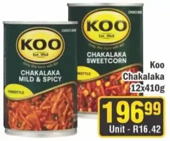 J&E Cash and Carry Koo Chakalaka offer