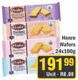 J&E Cash and Carry Henro Wafers offer