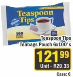 J&E Cash and Carry Teaspoon Tips Teabags Pouch offer