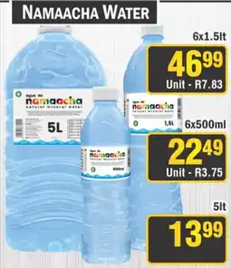 J&E Cash and Carry Namaacha Water offer