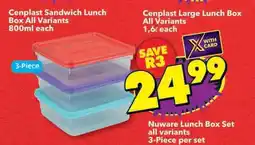 Shoprite Nuware Lunch Box Set all variants offer