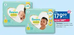 Clicks Pampers Premium Care Disposable Nappies offer