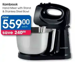 Clicks Kambrook Hand Mixer with Stand & Stainless Steel Bowl offer
