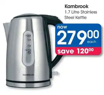 Kambrook 1.7 Litre Stainless Steel Kettle