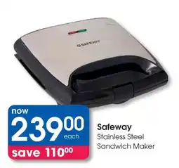 Clicks Safeway Stainless Steel Sandwich Maker offer