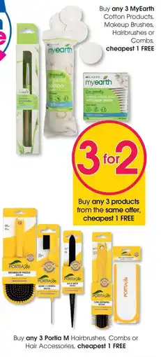 Clicks myearth Cotton Products, Makeup Brushes, Hairbrushes or Combs offer
