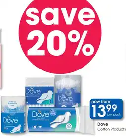 Clicks Dove Cotton Products offer