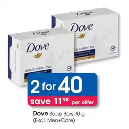 Clicks Dove Soap Bars offer