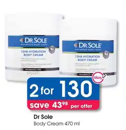 Clicks Dr Sole Body Cream offer